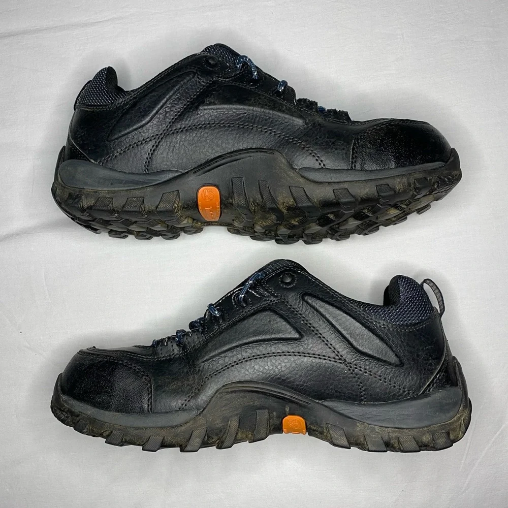 Timberland PRO Men's Black Leather Work Sneakers - Picture 3 of 9